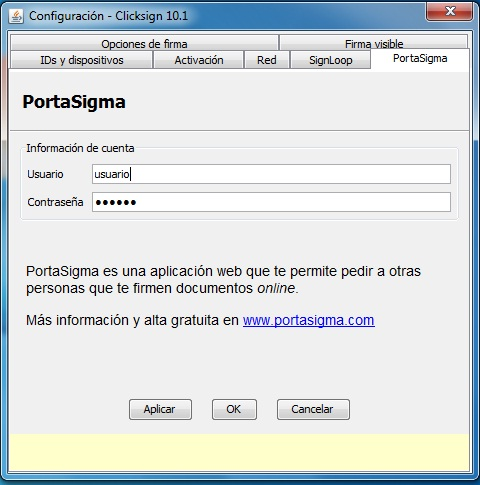 PortaSigma: Firma electrónica online