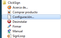 Configuración de SignLoop