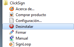 Desinstalar software de firma digital