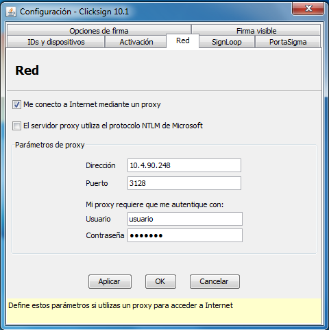 Configuración de la red para el software de firma digital Clicksign